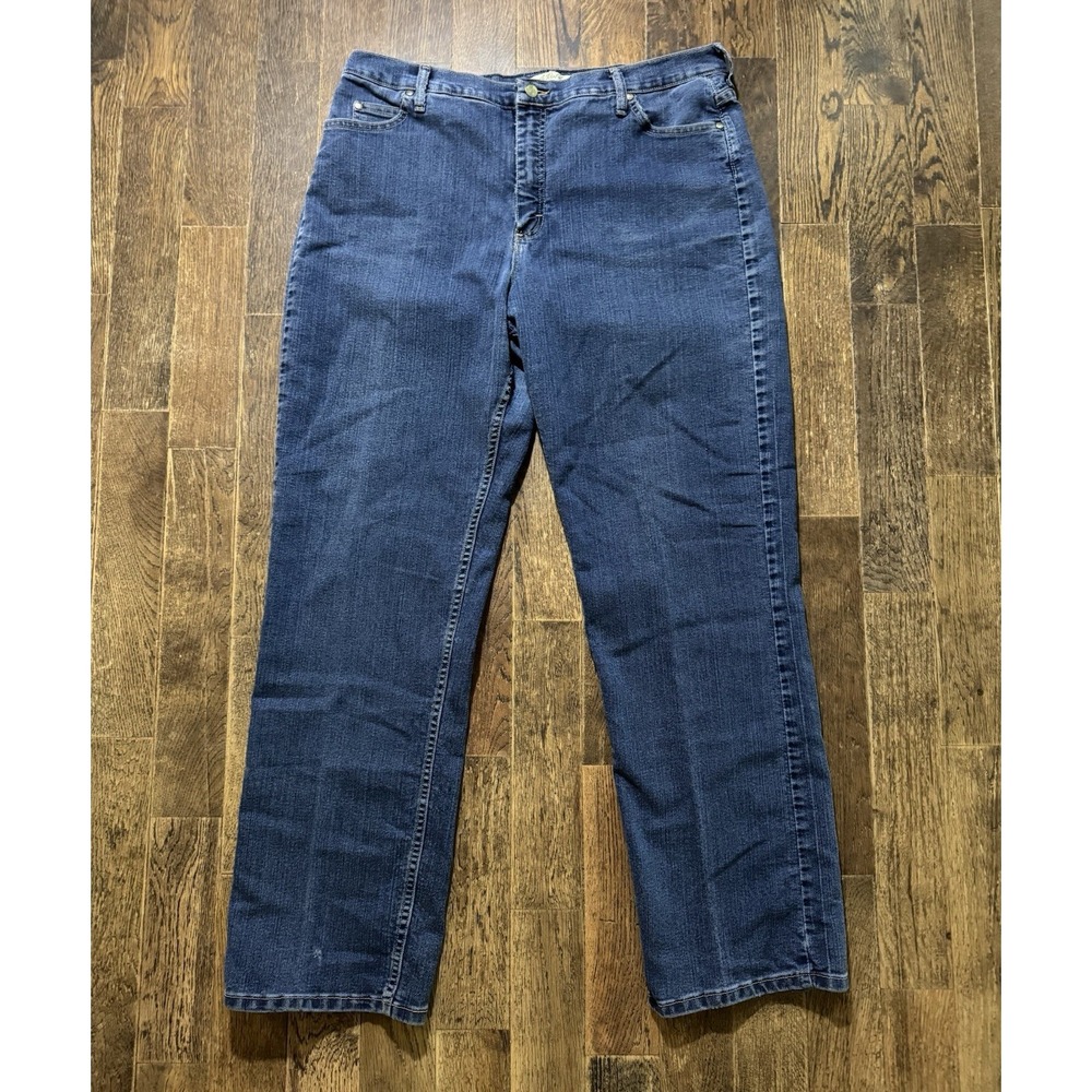 As Real As Wrangler Blue Jeans Women's Size 16x34 Straight Leg Stretch High Rise